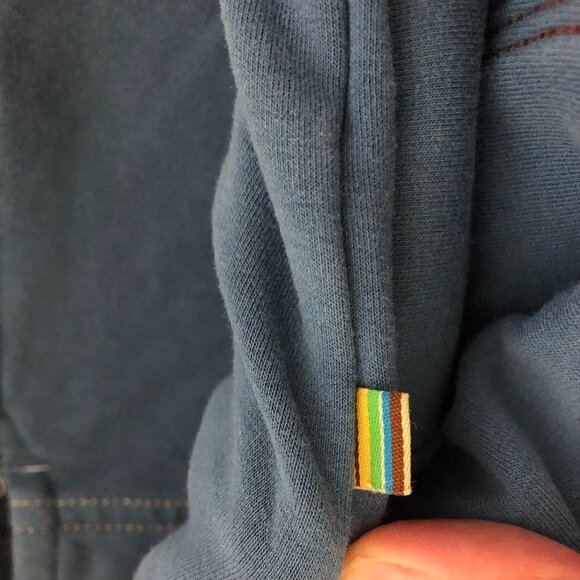 TRUE GRIT 1/4 Zip Sweater Men's Size Large Blue Long Sleeve Turtleneck - Picture 9 of 11